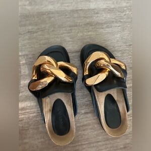 JW ANDERSON BLACK CHAIN MULE SLIDE 37